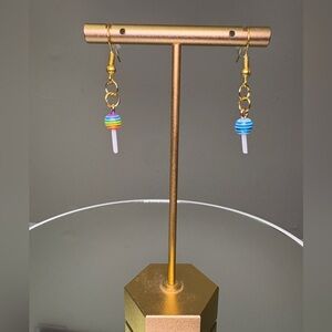Handcrafted Mini Lollipop Mismatched Earrings NWT (Made by me!!)